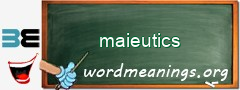 WordMeaning blackboard for maieutics